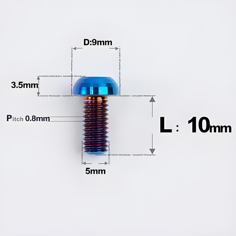 M5x8-34mm Titanium Disc Bolts Button Head Bolts for Water Bottle Cage