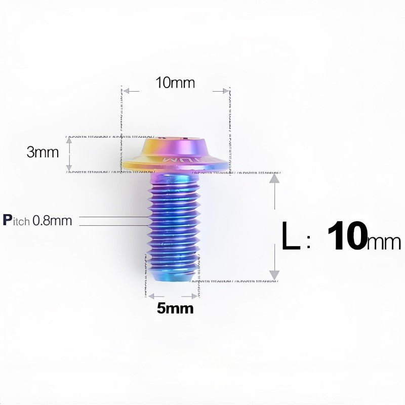 M5x6-30mm Titanium Bolts for E-bike & Motorcycle - D10mm