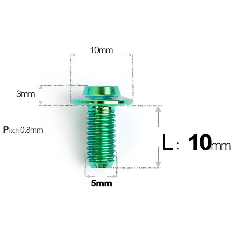 M5x6-30mm Titanium Bolts for E-bike & Motorcycle - D10mm
