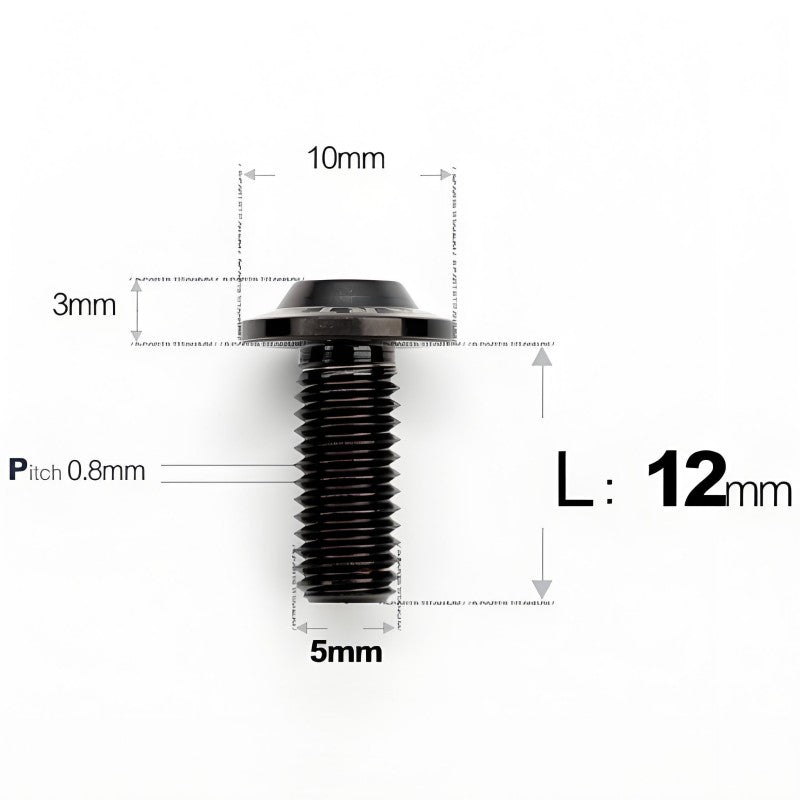 M5x6-30mm Titanium Bolts for E-bike & Motorcycle - D10mm