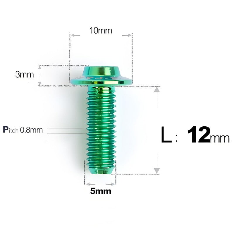 M5x6-30mm Titanium Bolts for E-bike & Motorcycle - D10mm