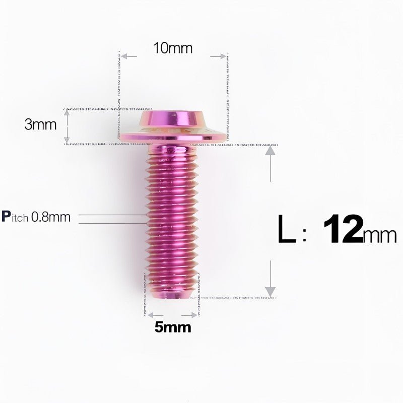M5x6-30mm Titanium Bolts for E-bike & Motorcycle - D10mm