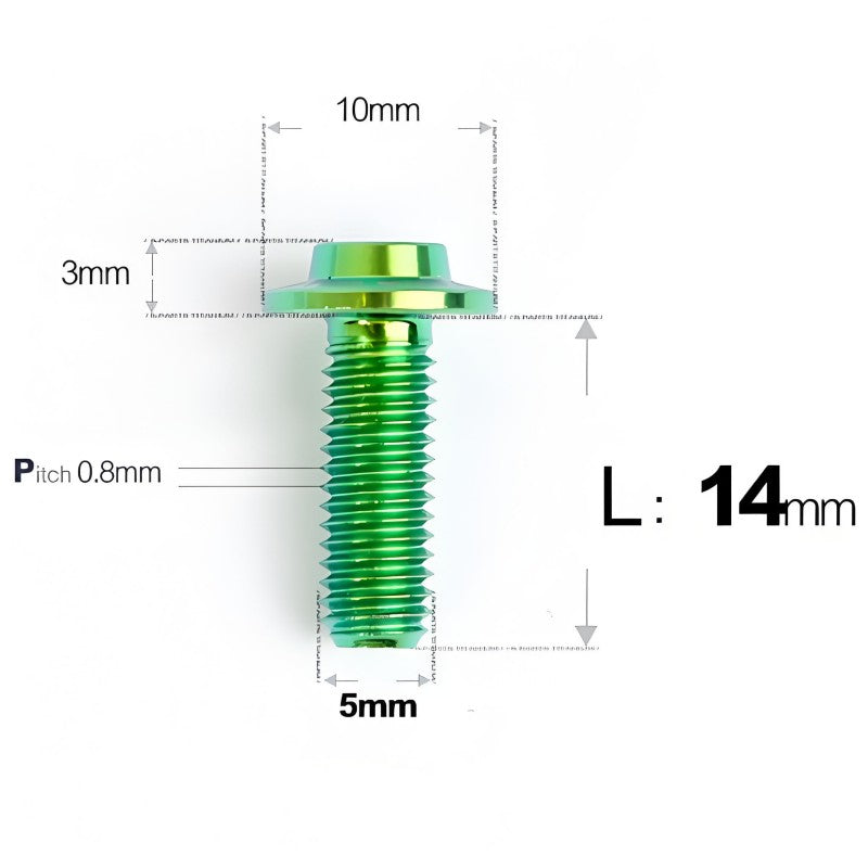 M5x6-30mm Titanium Bolts for E-bike & Motorcycle - D10mm
