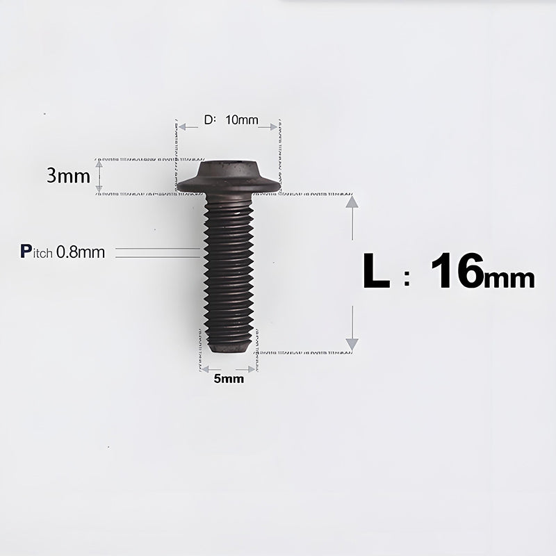 M5x6-30mm Titanium Bolts for E-bike & Motorcycle - D10mm