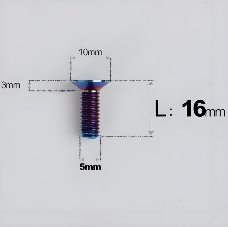 M5x8-30MM Titanium Flat Head Bolts for Road Bike Seatpost Clamp