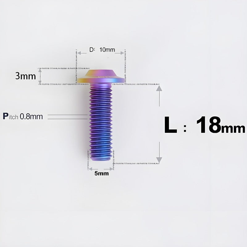 M5x6-30mm Titanium Bolts for E-bike & Motorcycle - D10mm
