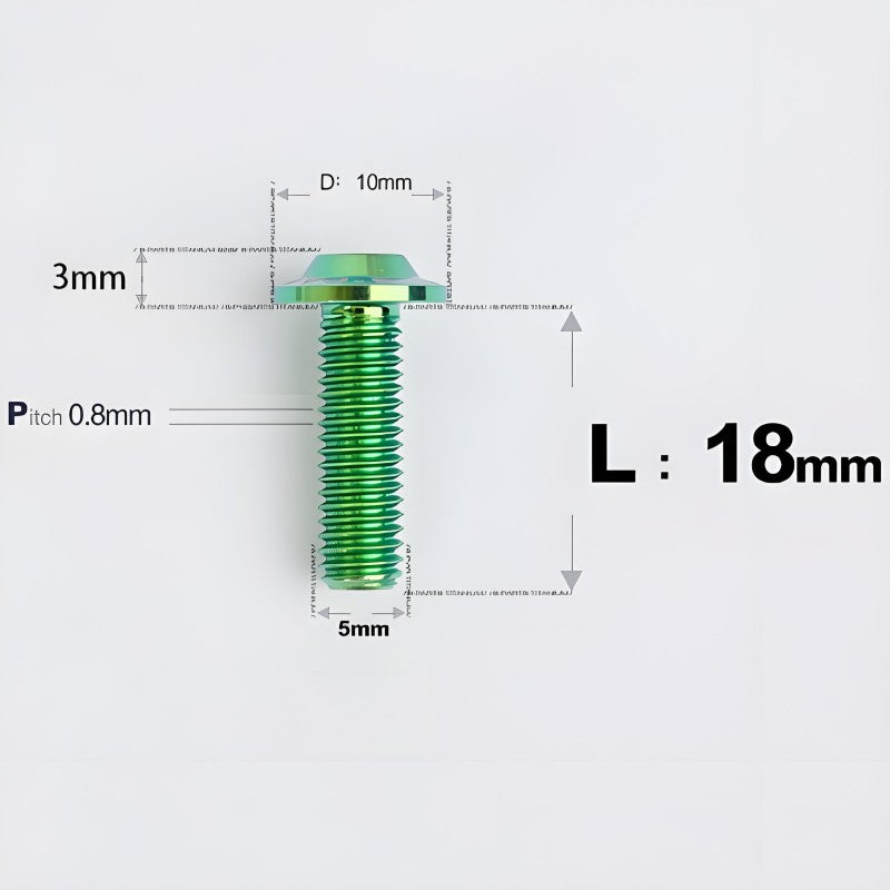 M5x6-30mm Titanium Bolts for E-bike & Motorcycle - D10mm