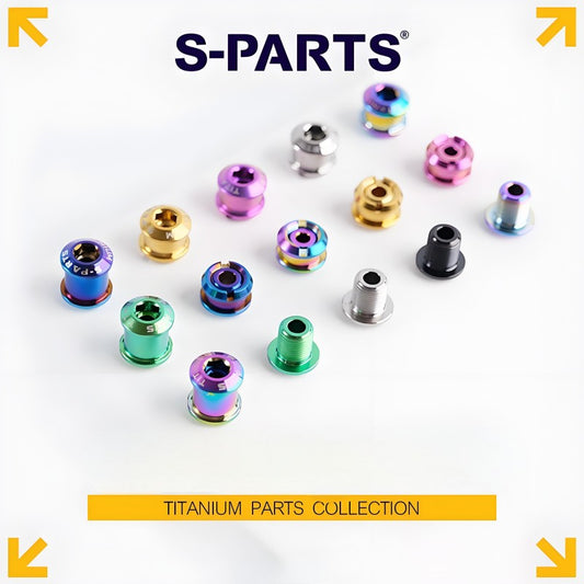8.5/10mm Titanium Chainring Cranksets Bolts–Single Lock for Road & MTB