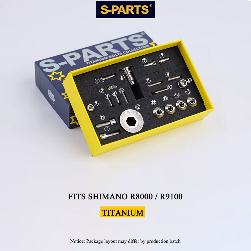 20PCS Titanium Bolt Kit for Shimano Ultegra R8000 & Dura-Ace R9100 - Derailleur & Crank Upgrade