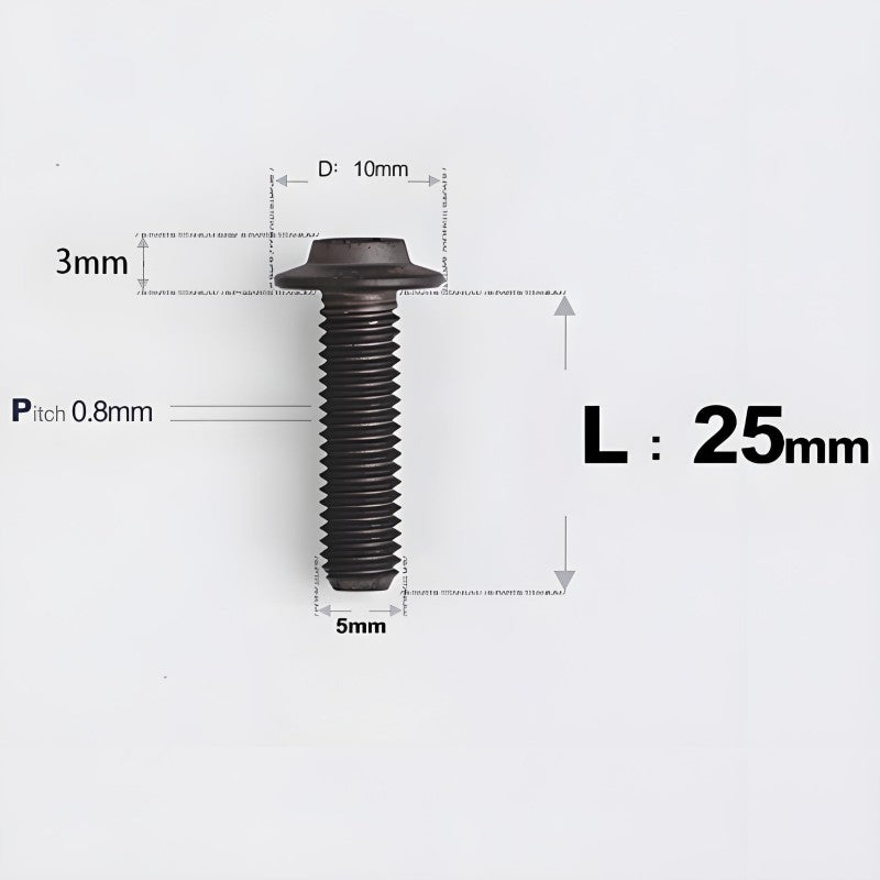 M5x6-30mm Titanium Bolts for E-bike & Motorcycle - D10mm