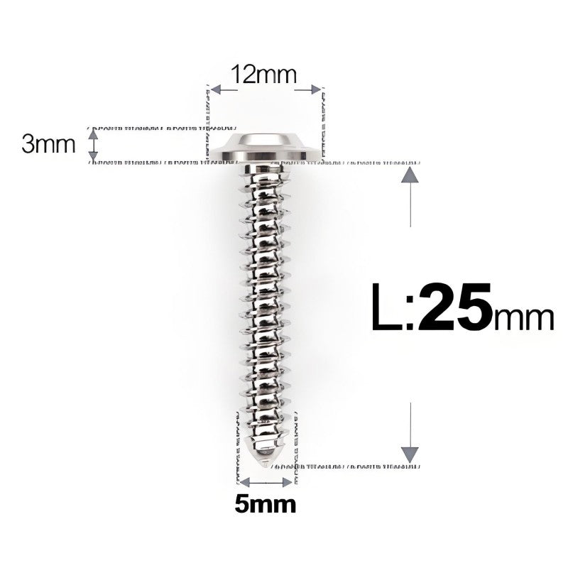 M5x12-25mm Titanium Screws For Electric Scooter & Motorcycle Body Panels-HD12