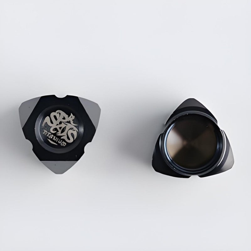 2 PCS Titanium Rotor-Style Schrader Valve Caps For Cars, Motorcycles, Bikes and E-Bikes