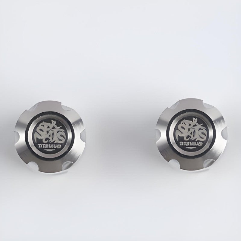 2 PCS Titanium "Star Trek" Schrader Valve Caps – Fits Motorcycles, Bicycle and E-Scooters