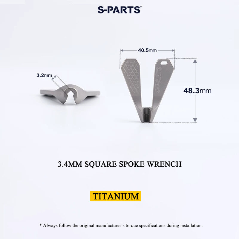 Titanium Bike Spoke Wrench for Road Bike & MTB | Grade 5, 3.2mm / 3.4mm Square