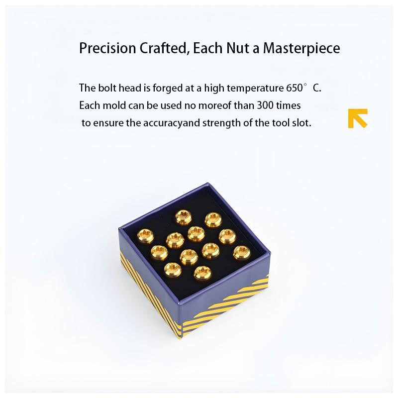 M5x10mm Titanium Bolts Set for MTB Disc Brake Rotors – 12pcs