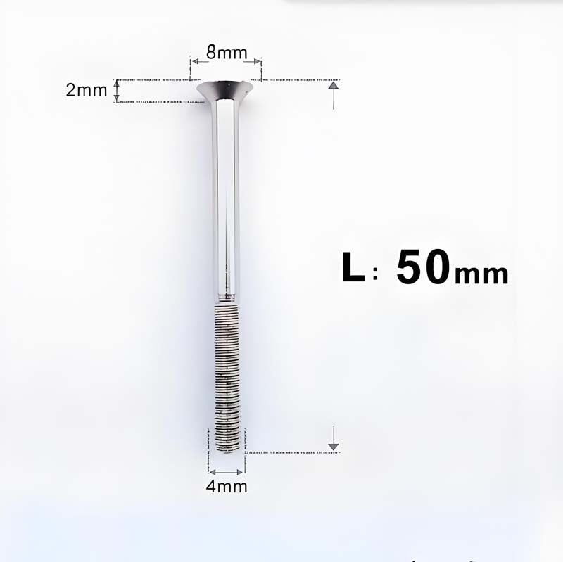 M4 35/40/45/50mm Titanium Flat Head Bolts Countersunk Bolts For Road Bike