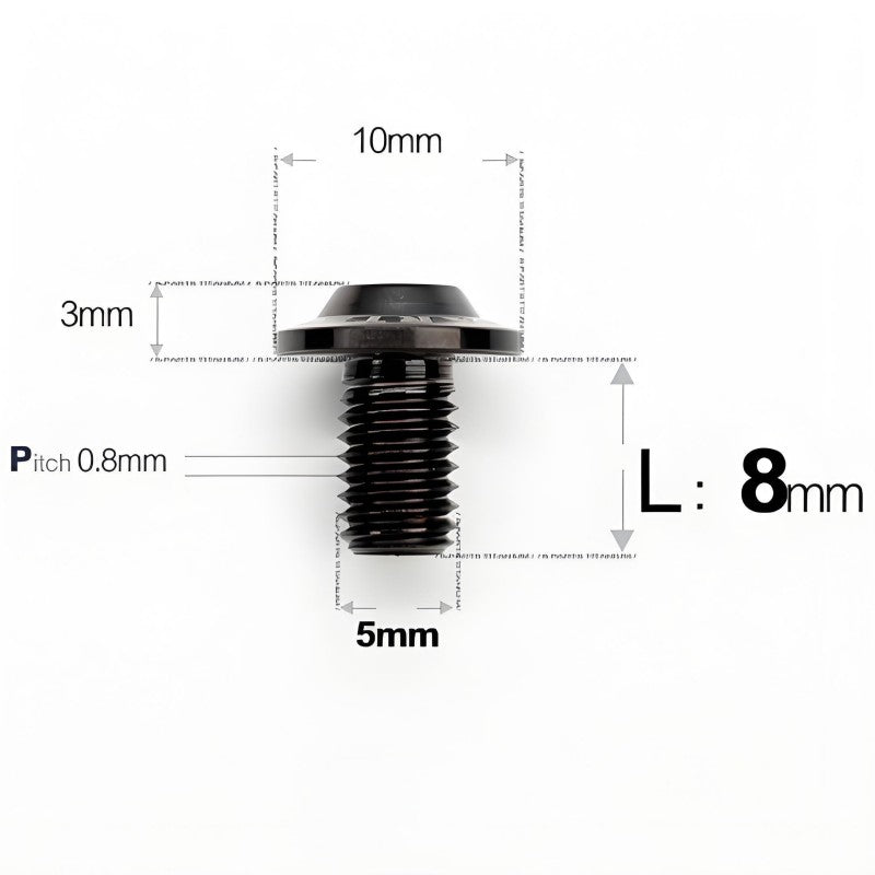 M5x6-30mm Titanium Bolts for E-bike & Motorcycle - D10mm