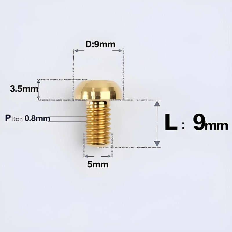 M5x8-34mm Titanium Disc Bolts Button Head Bolts for Water Bottle Cage