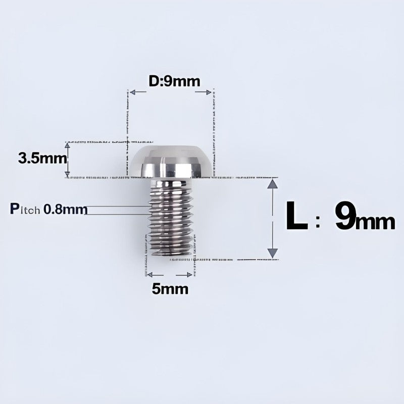 M5x8-34mm Titanium Disc Bolts Button Head Bolts for Water Bottle Cage