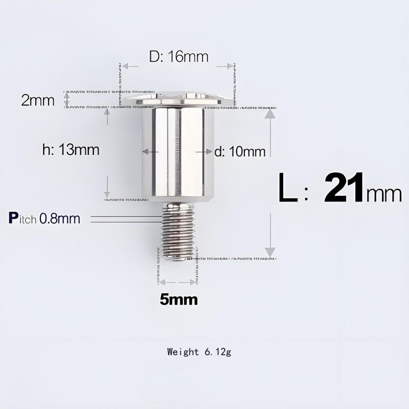 M5x10-36.5mm Titanium Shoulder Bolts for Motorcycle - TI