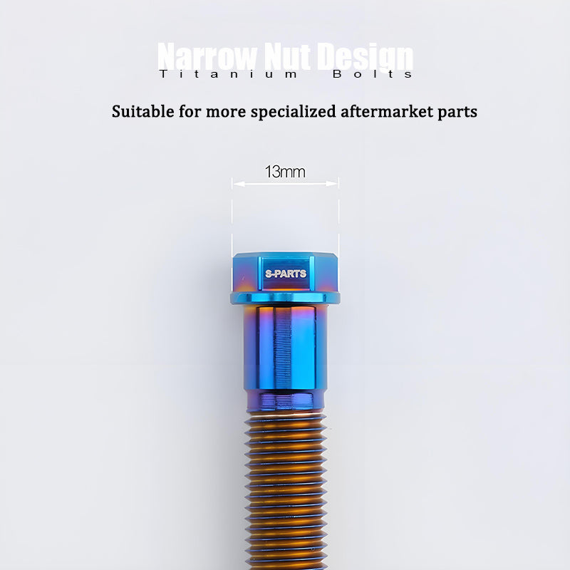 M10x20-55mm Titanium Bolts with 1.25mm Pitch For Motorcycle