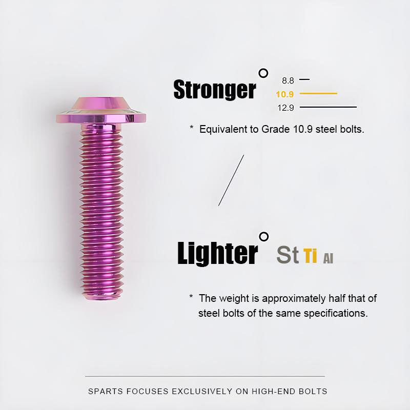 M10x20-65mm Titanium Torx Bolts with 1.25mm Pitch For Motorcycle