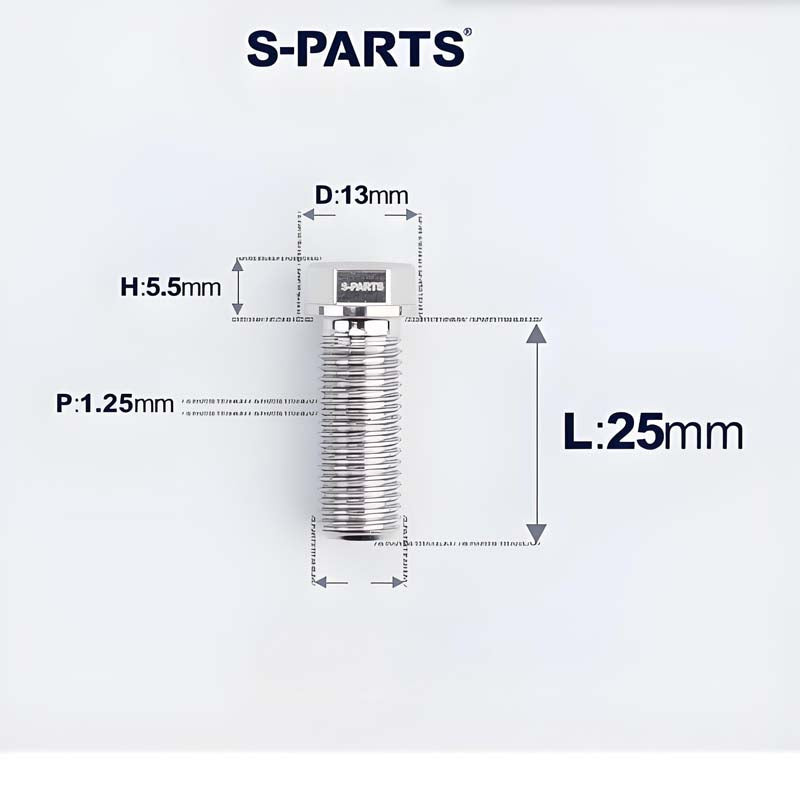 M10x20-55mm Titanium Bolts with 1.25mm Pitch For Motorcycle