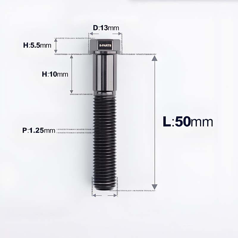 M10x20-55mm Titanium Bolts with 1.25mm Pitch For Motorcycle