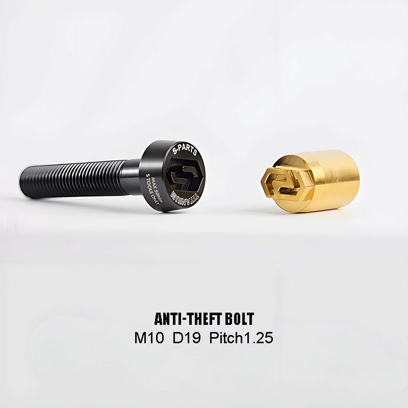 M10xL20-80mm Titanium 1.25mm Thread Security Bolt for Brembo Caliper Mounting D19