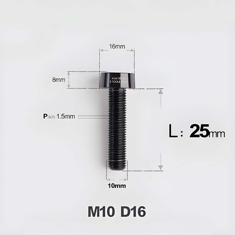 M10xL20-80mm Titanium 1.5mm Thread Security Bolt for Brembo Caliper Mounting D16