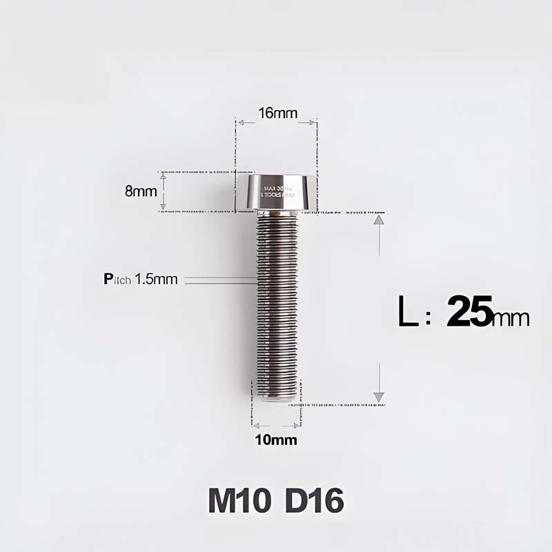 M10xL20-80mm Titanium 1.5mm Thread Security Bolt for Brembo Caliper Mounting D16
