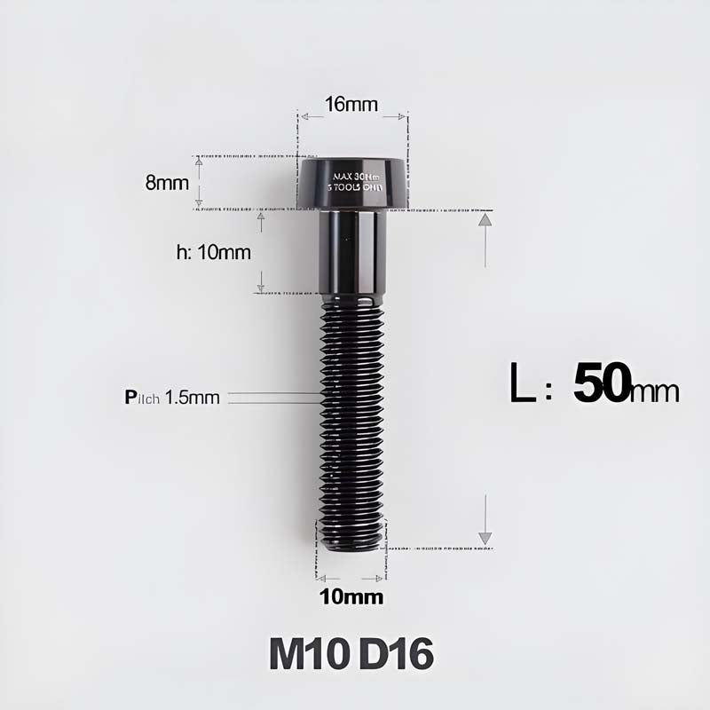 M10xL20-80mm Titanium 1.5mm Thread Security Bolt for Brembo Caliper Mounting D16