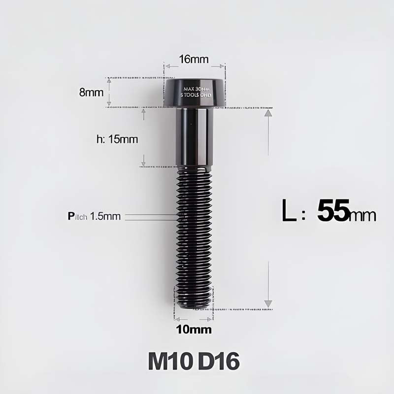 M10xL20-80mm Titanium 1.5mm Thread Security Bolt for Brembo Caliper Mounting D16