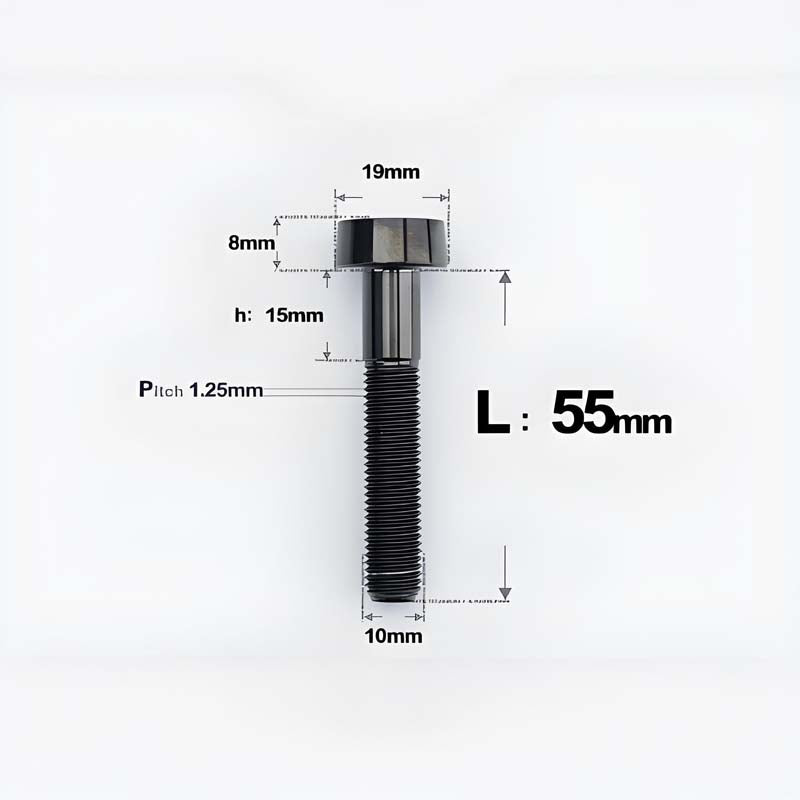 M10xL20-80mm Titanium 1.25mm Thread Security Bolt for Brembo Caliper Mounting D19