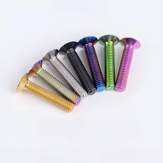 M4 6 8 10 12 15mm Titanium Flat Head Bolts Countersunk Bolts For Road Bike 1