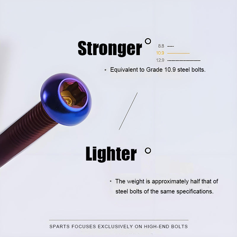 M4 X 6/8/10/12/25MM Button Head Cap Bolts Titanium Bolt For Road Bike