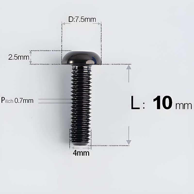 M4 X 6/8/10/12/25MM Button Head Cap Bolts Titanium Bolt For Road Bike