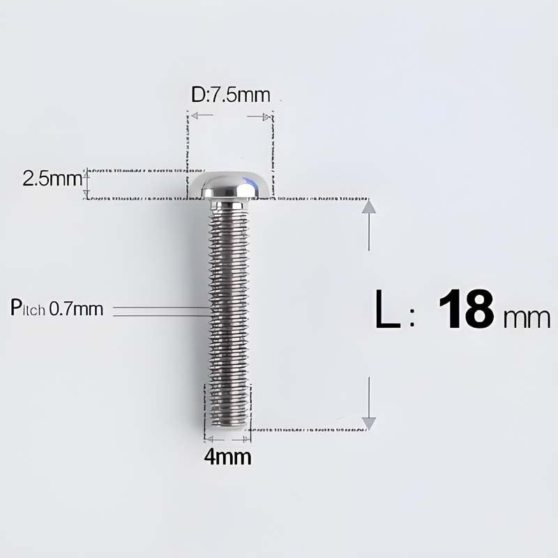 M4 X 6/8/10/12/25MM Button Head Cap Bolts Titanium Bolt For Road Bike