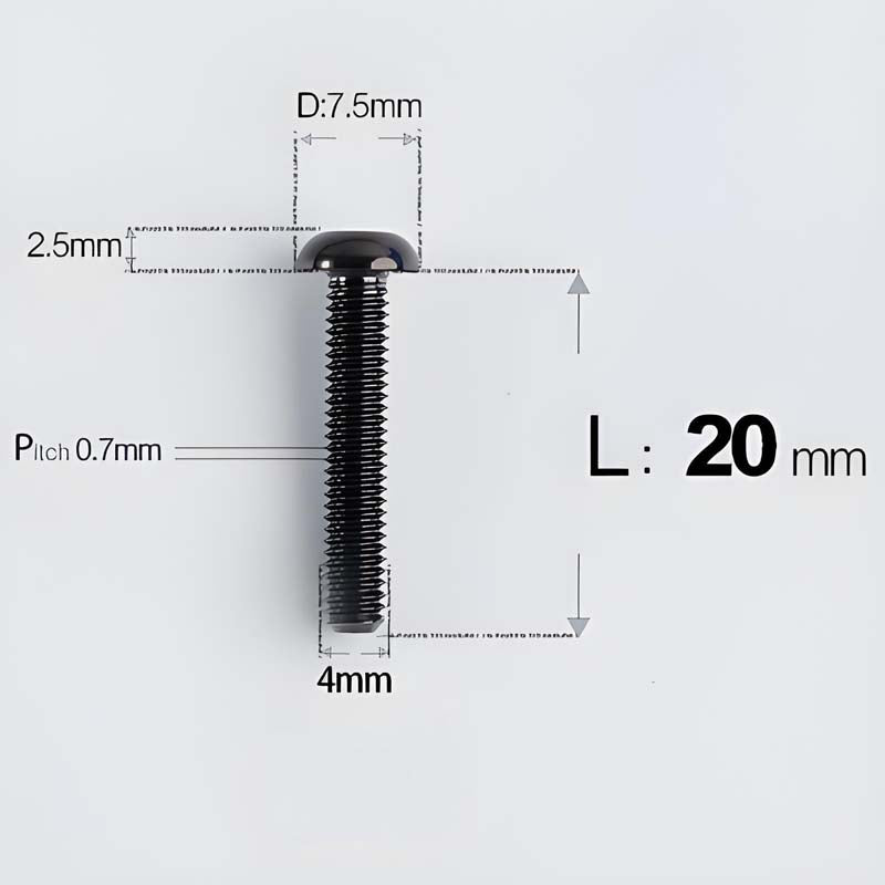 M4 X 6/8/10/12/25MM Button Head Cap Bolts Titanium Bolt For Road Bike