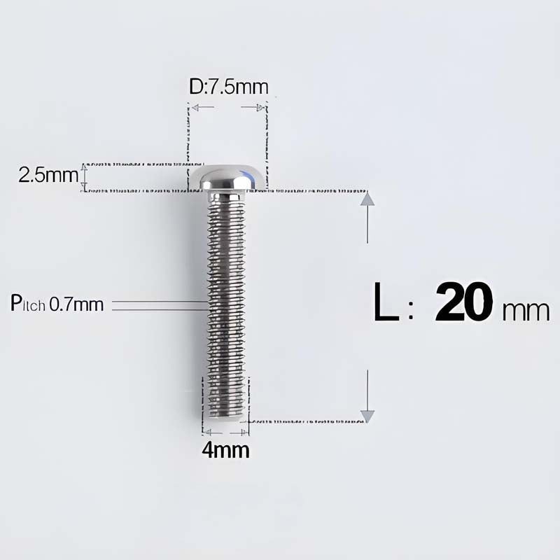 M4 X 6/8/10/12/25MM Button Head Cap Bolts Titanium Bolt For Road Bike