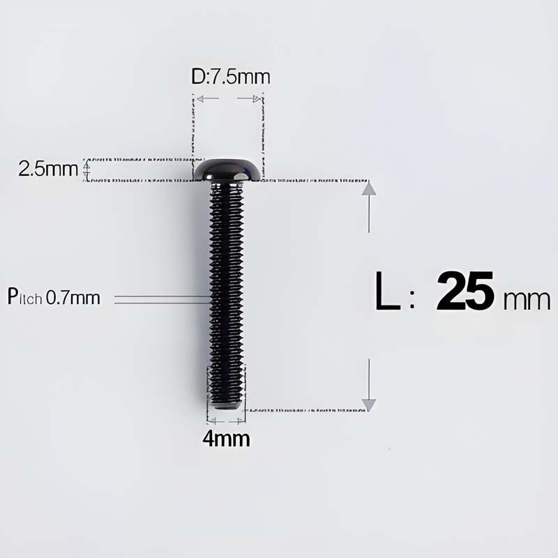 M4 X 6/8/10/12/25MM Button Head Cap Bolts Titanium Bolt For Road Bike