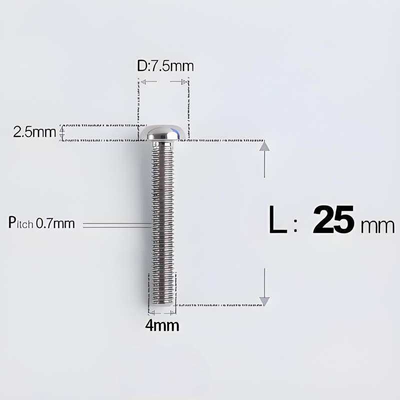 M4 X 6/8/10/12/25MM Button Head Cap Bolts Titanium Bolt For Road Bike
