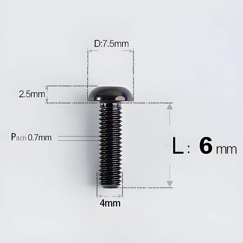 M4 X 6/8/10/12/25MM Button Head Cap Bolts Titanium Bolt For Road Bike