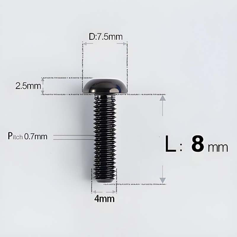 M4 X 6/8/10/12/25MM Button Head Cap Bolts Titanium Bolt For Road Bike