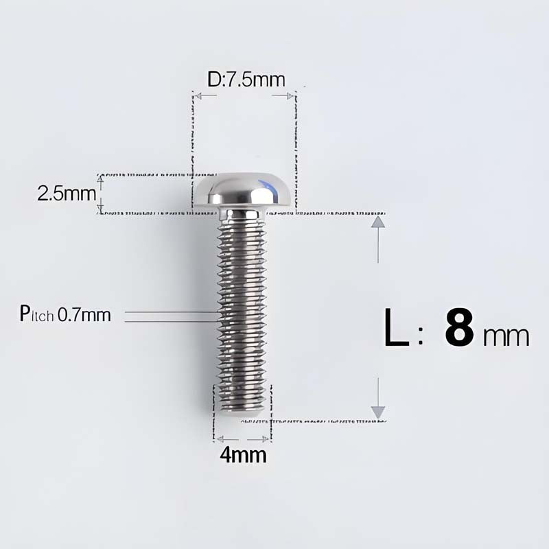 M4 X 6/8/10/12/25MM Button Head Cap Bolts Titanium Bolt For Road Bike