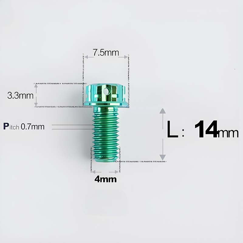 M4 × L6/8/10-25mm Titanium Alloy Bolts For Motorcycle