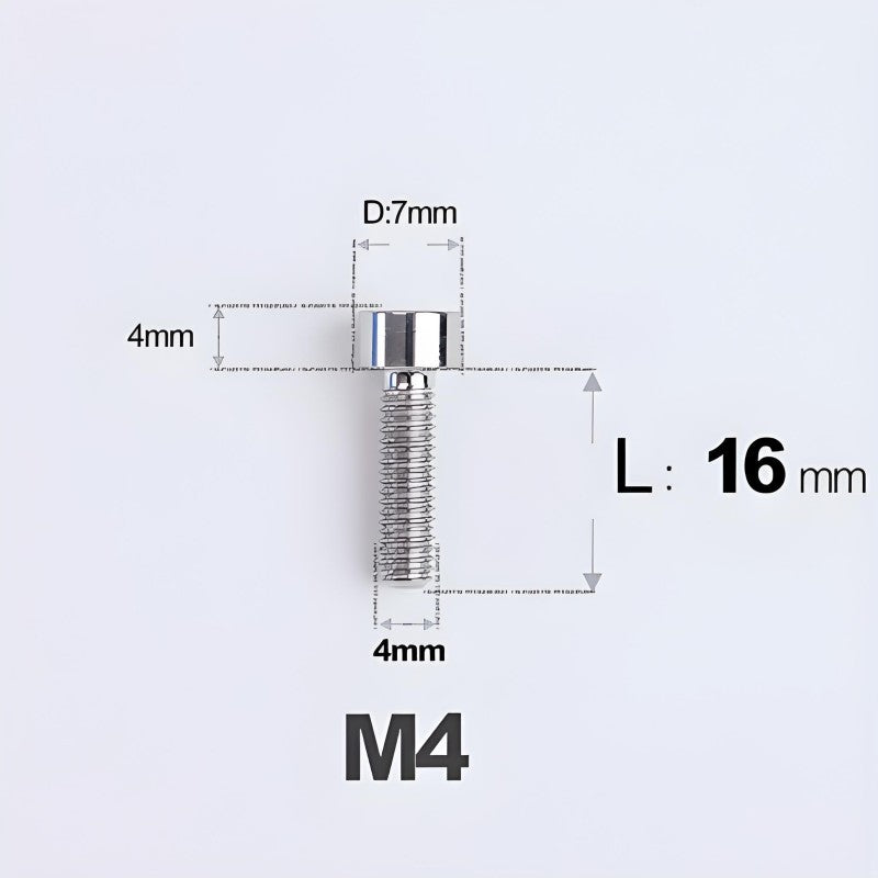 M4X6 8/10/12/16/18/20/25mm Titanium Bolts For Bike & Motorcycle