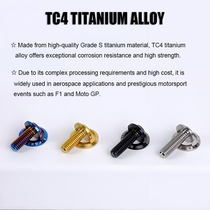M4 x 6mm Titanium Bolts and M5 Washers Kit for Motorcycle Modification