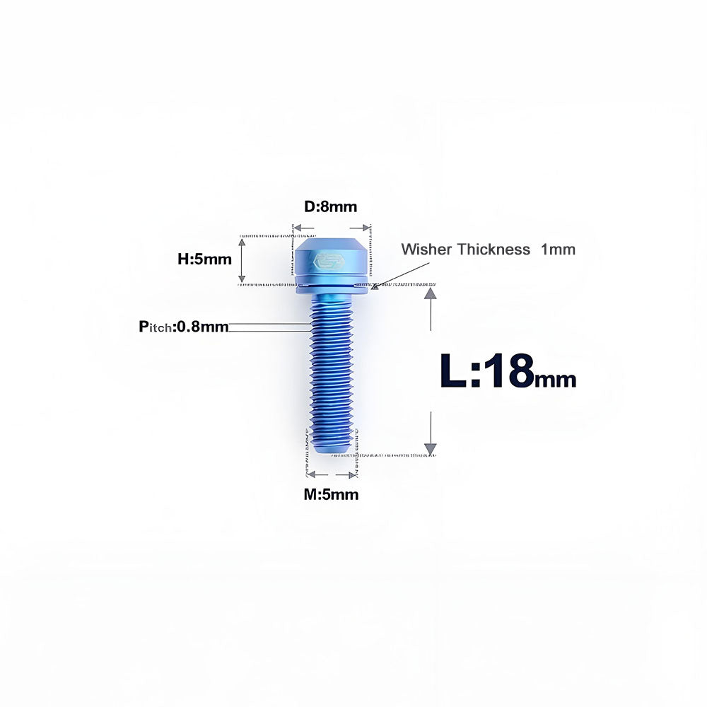 M5 L10-40MM Titanium Bolts With Wishers For Bicycle Stem