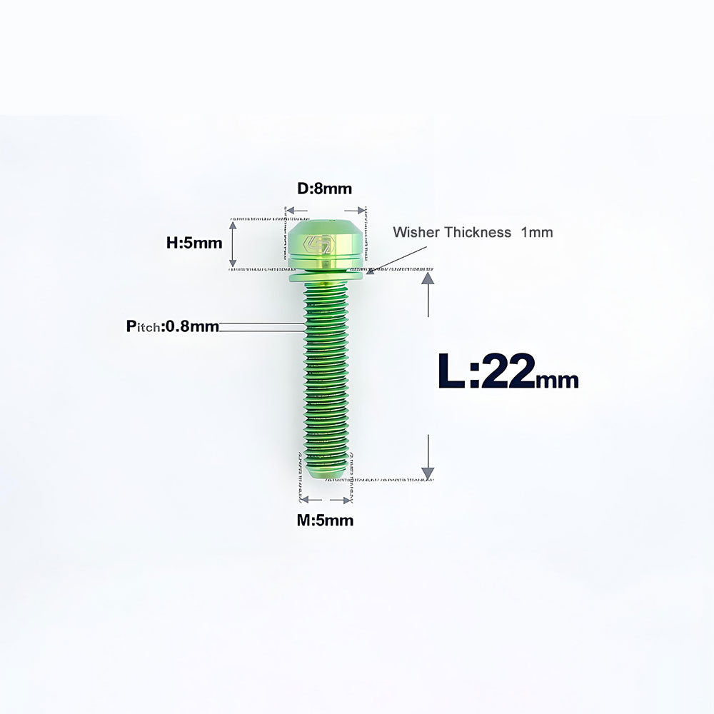 M5 L10-40MM Titanium Bolts With Wishers For Bicycle Stem